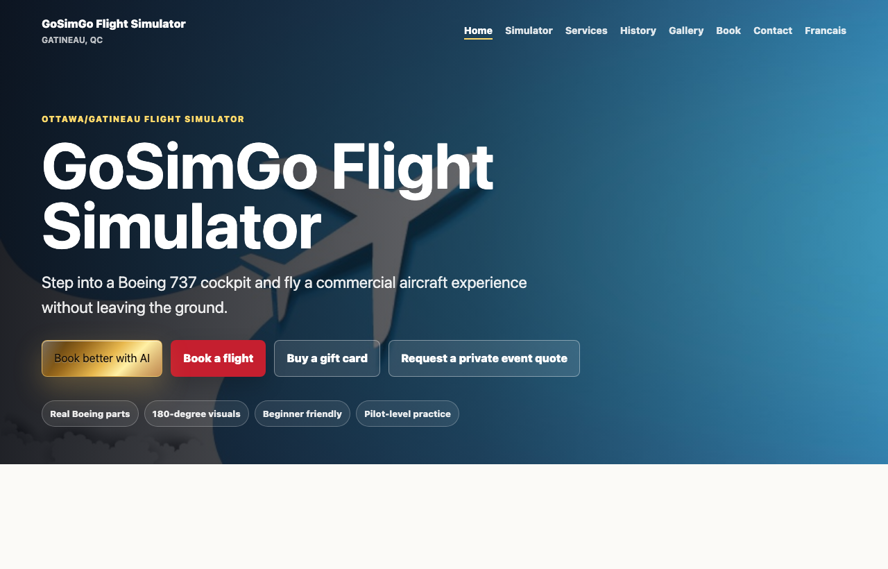 Rendered business site conversion preview